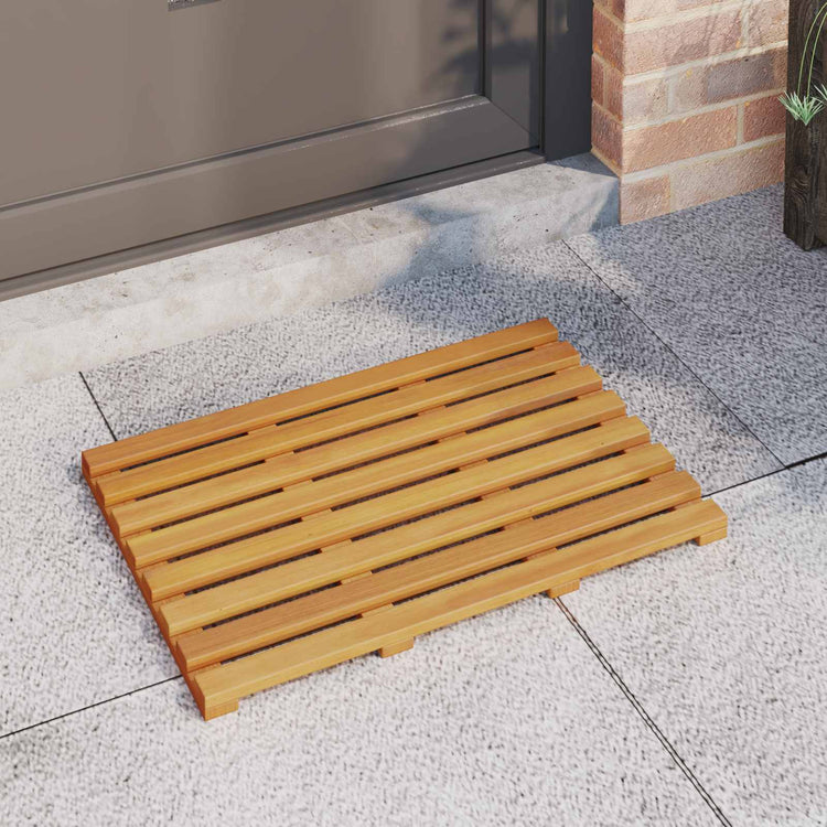 VidaXL Badematte Uni braun 100 x 53 cm Holz