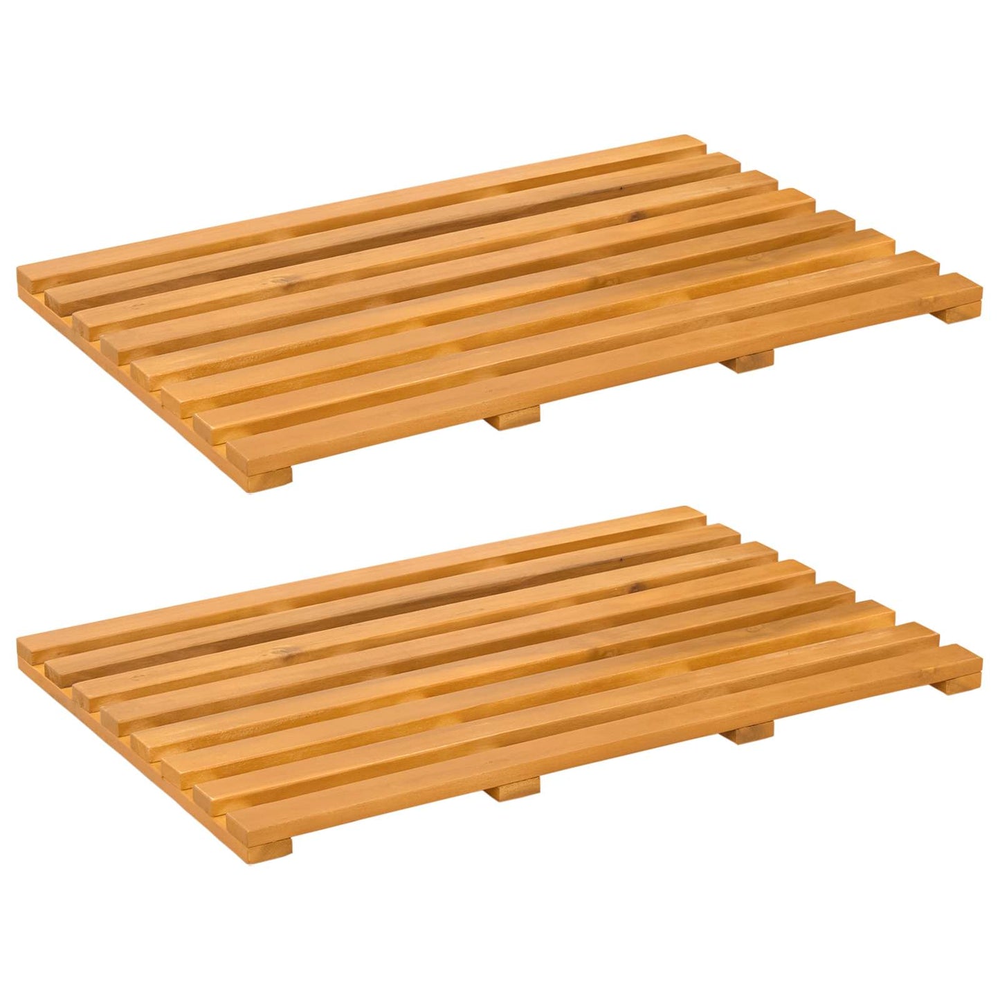 VidaXL Badematte Uni braun 100 x 53 cm Holz