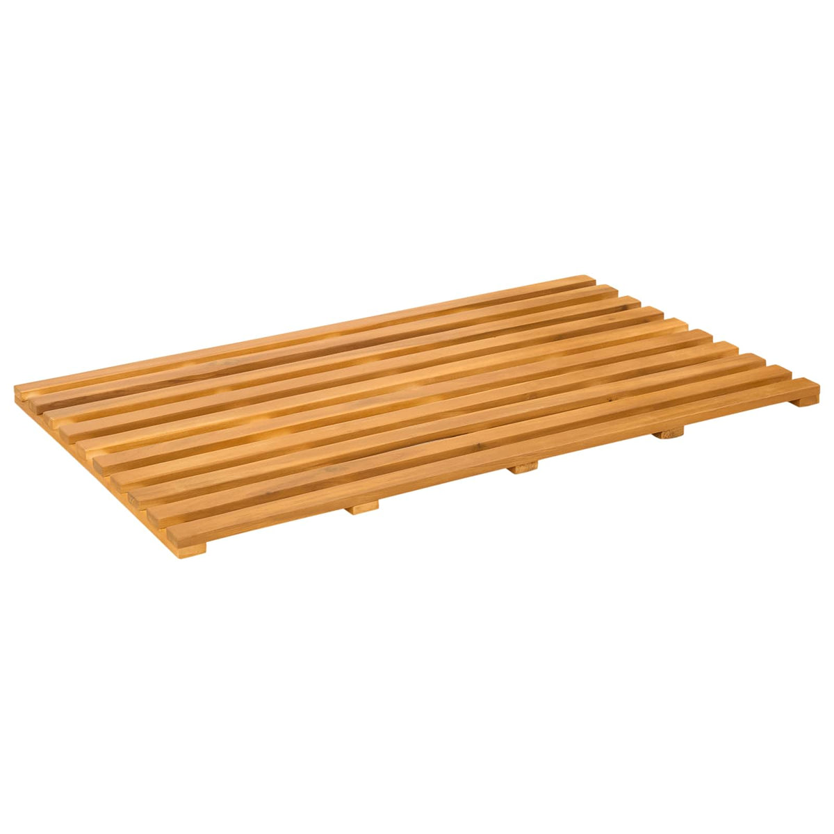 VidaXL Badematte Uni braun 100 x 53 cm Holz