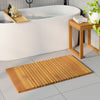 Vidaxxl Badematte Uni braun 100 x 55 cm Holz