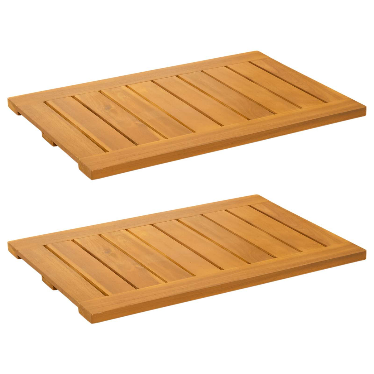 Vidaxxl Badematte Uni braun 60 x 40 cm Holz