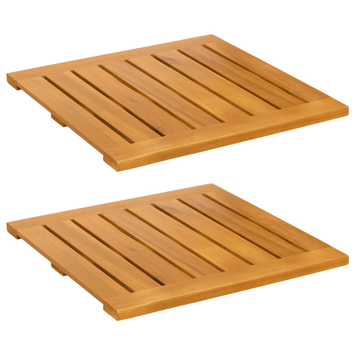 VidaXL Badematte Uni braun 50 x 50 cm Holz