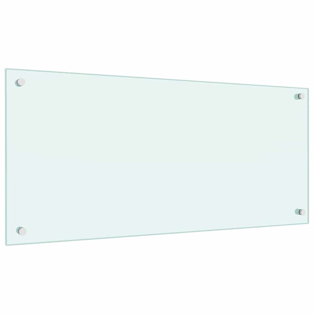 Vidaxxl Küchenrückwand 2 Stück weiß 90 x 40 cm Hartglas
