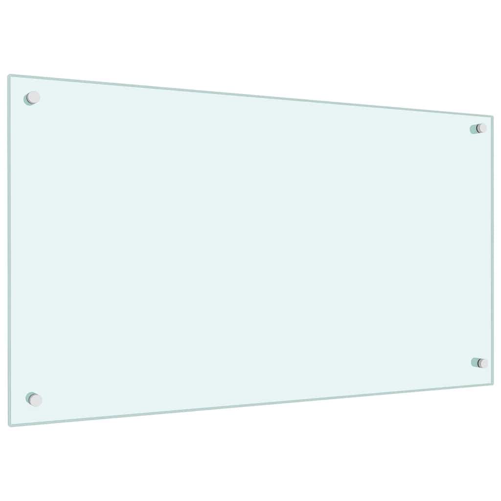 Vidaxxl Küchenrückwand 2 Stück weiß 90 x 50 cm gehärtetes Glas