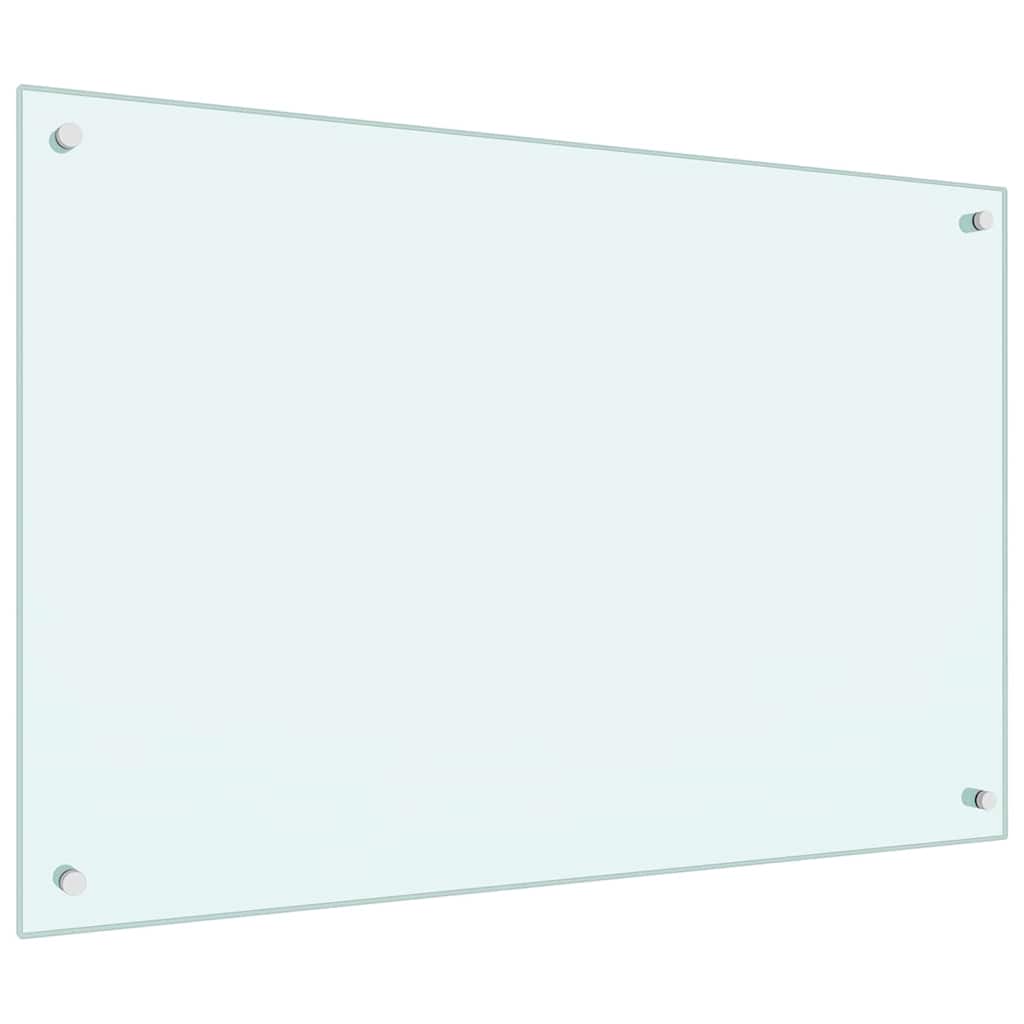 Vidaxxl Küchenrückwand 2 Stück weiß 90 x 60 cm gehärtetes Glas