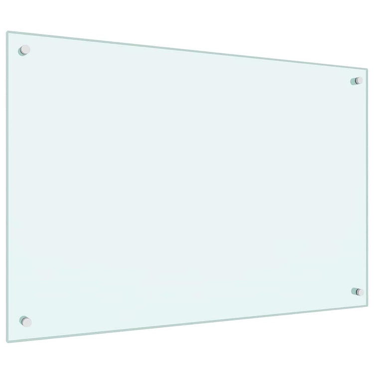 Vidaxxl Küchenrückwand 2 Stück weiß 90 x 60 cm gehärtetes Glas