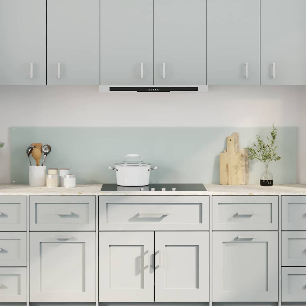 VidaXL Küchenrückwand 2 Stk. Weiß 100 x 40 cm Hartglas