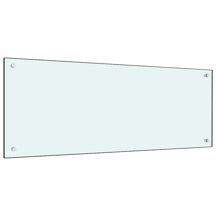 VidaXL Küchenrückwand 2 Stk. Weiß 100 x 40 cm Hartglas