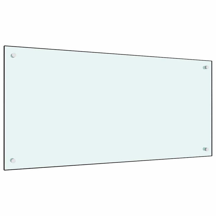 Vidaxxl Küchenrückwand 2 Stück weiß 100 x 50 cm Hartglas