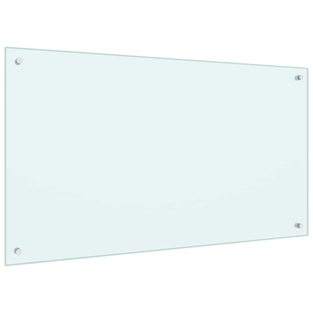 VidaXL Küchenrückwand 2 Stück Weiß 100 x 60 cm Hartglas