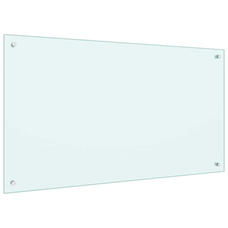 VidaXL Küchenrückwand 2 Stück Weiß 100 x 60 cm Hartglas