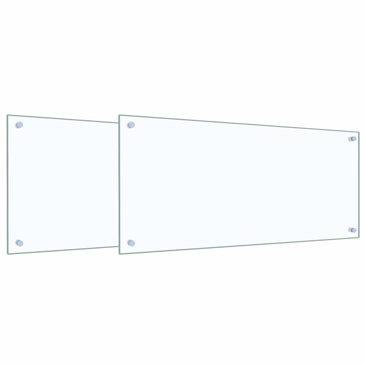 Vidaxxl Küchenrückwand 2 Stück transparent 90 x 40 cm Hartglas