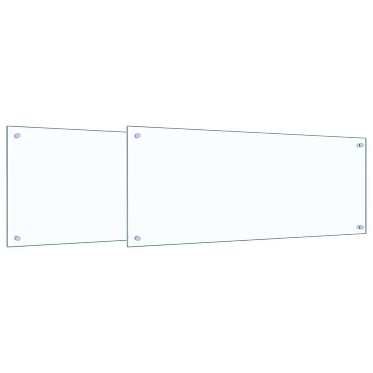 VidaXL Küchenrückwand 2 Stück transparent 100 x 40 cm Hartglas
