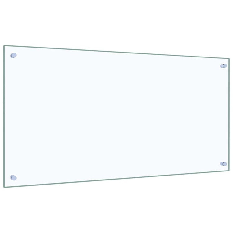 Vidaxxl Küchenrückwand 2 Stück transparent 100 x 50 cm Hartglas