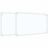 VidaXL Küchenrückwand 2 Stück transparent 100 x 60 cm Hartglas