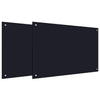 Vidaxxl Küchenrückwand 2 Stück schwarz 90 x 60 cm gehärtetes Glas