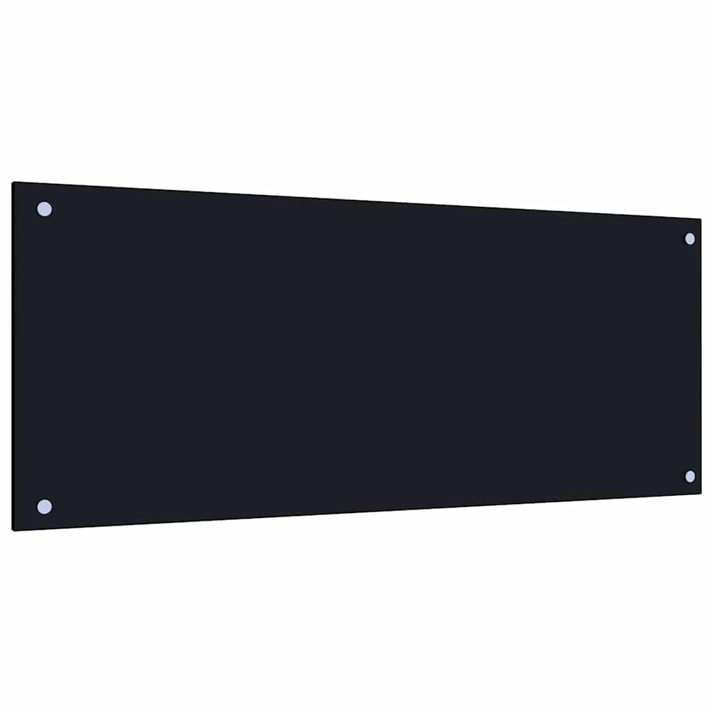 Vidaxxl Küchenrückwand 2 Stück schwarz 100 x 40 cm Hartglas