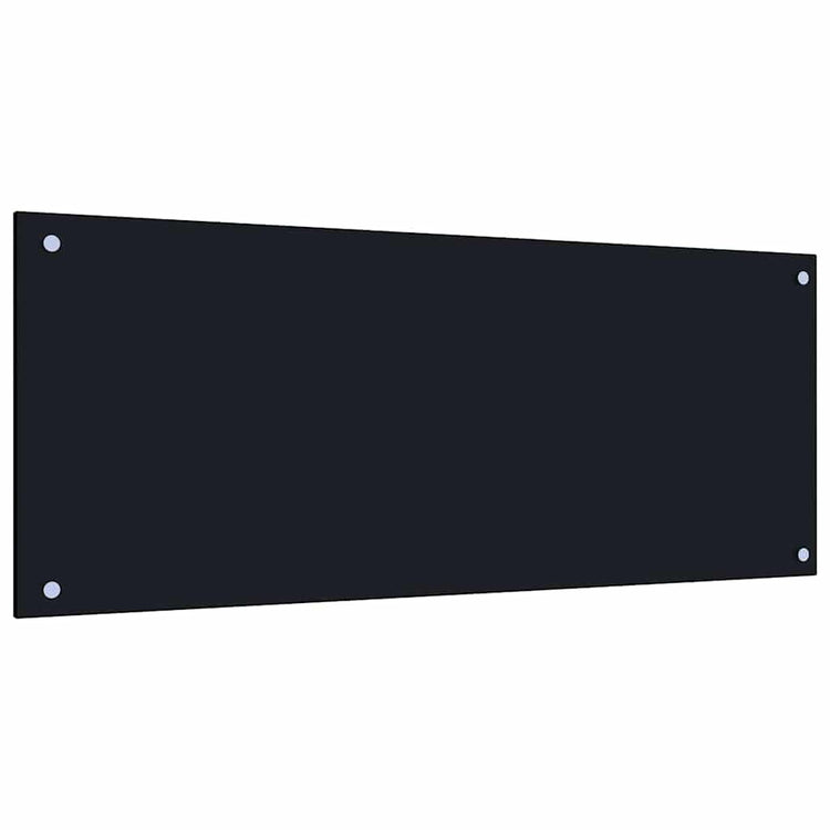 Vidaxxl Küchenrückwand 2 Stück schwarz 100 x 40 cm Hartglas