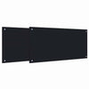 Vidaxxl Küchenrückwand 2 Stück schwarz 100 x 50 cm gehärtetes Glas