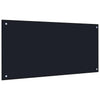 Vidaxxl Küchenrückwand 2 Stück schwarz 100 x 50 cm gehärtetes Glas