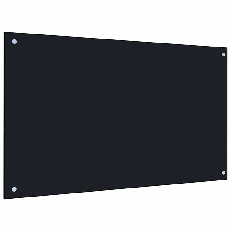 Vidaxxl Küchenrückwand 2 Stück schwarz 100 x 60 cm Hartglas