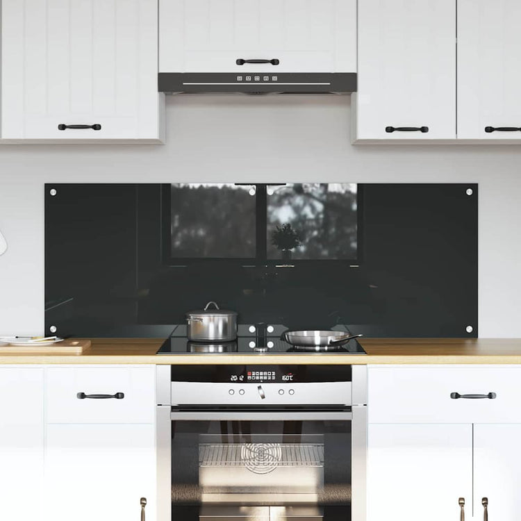 Vidaxxl Küchenrückwand 2 Stück dunkelgrau 70 x 50 cm gehärtetes Glas