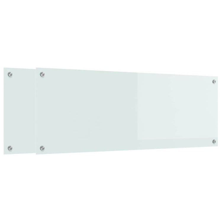 Vidaxxl Küchenrückwand 2 Stück weiß 110 x 40 cm Hartglas