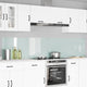 VidaXL Küchenrückwand 2 Stück Weiß 120 x 50 cm Hartglas
