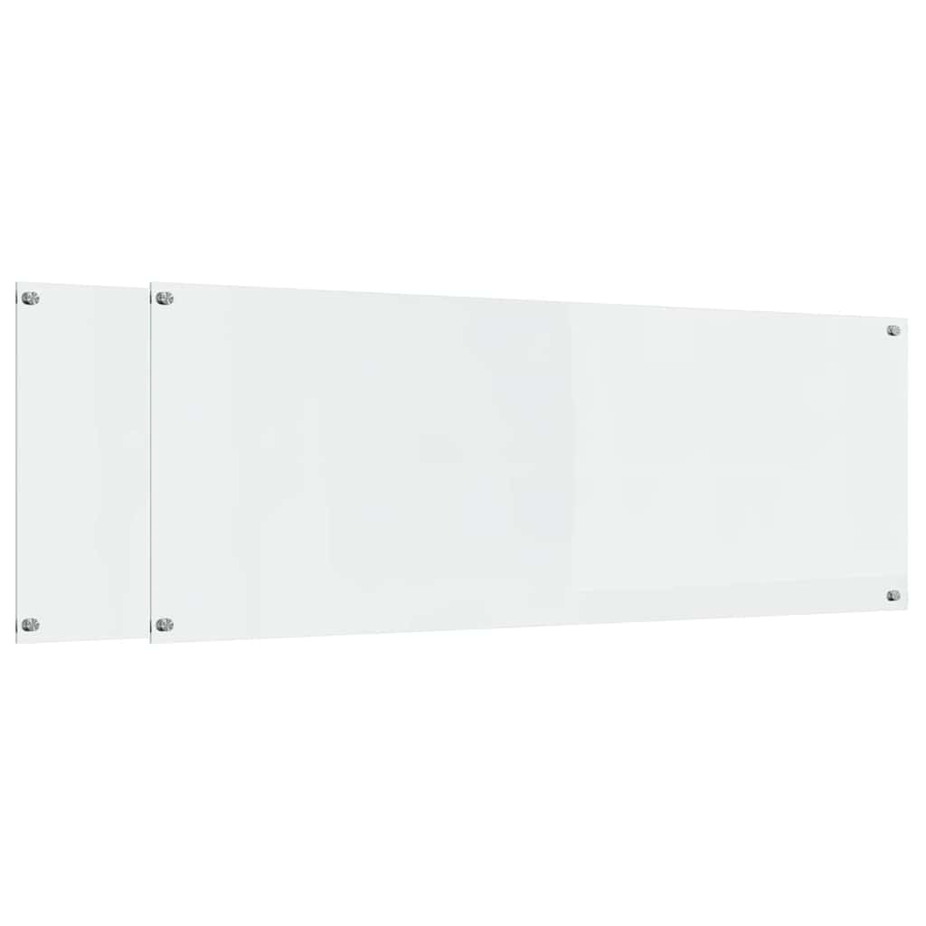 Vidaxxl Küchenrückwand 2 Stück transparent 110 x 40 cm Hartglas