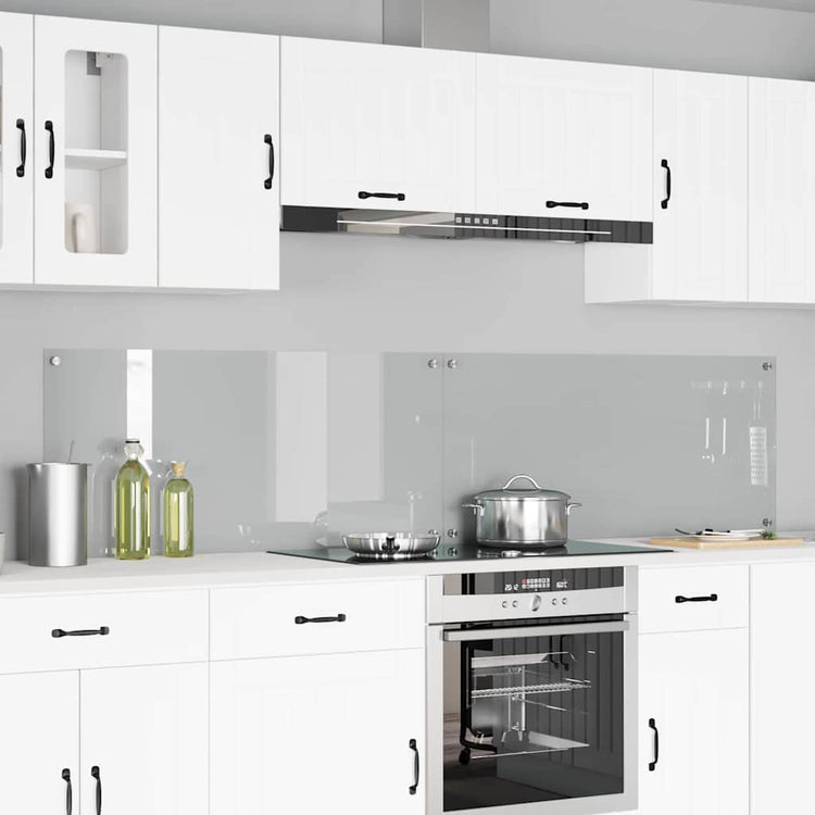 VidaXL Küchenrückwand 2 Stück transparent 110 x 50 cm Hartglas