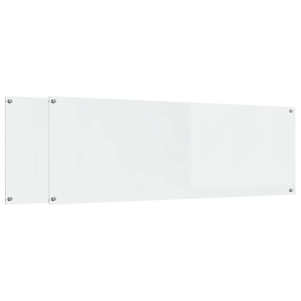 VidaXL Küchenrückwand 2 Stück transparent 120 x 40 cm Hartglas