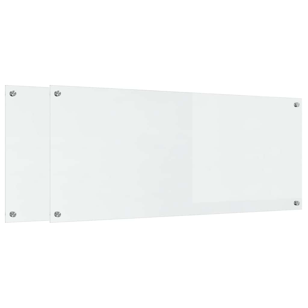 VidaXL Küchenrückwand 2 Stück transparent 120 x 50 cm Hartglas
