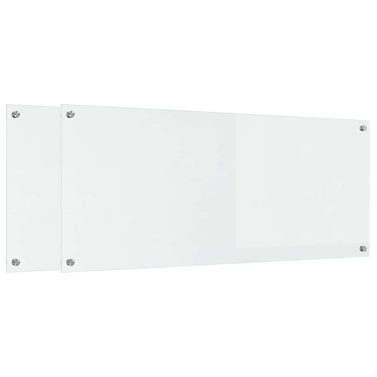 VidaXL Küchenrückwand 2 Stück transparent 120 x 50 cm Hartglas