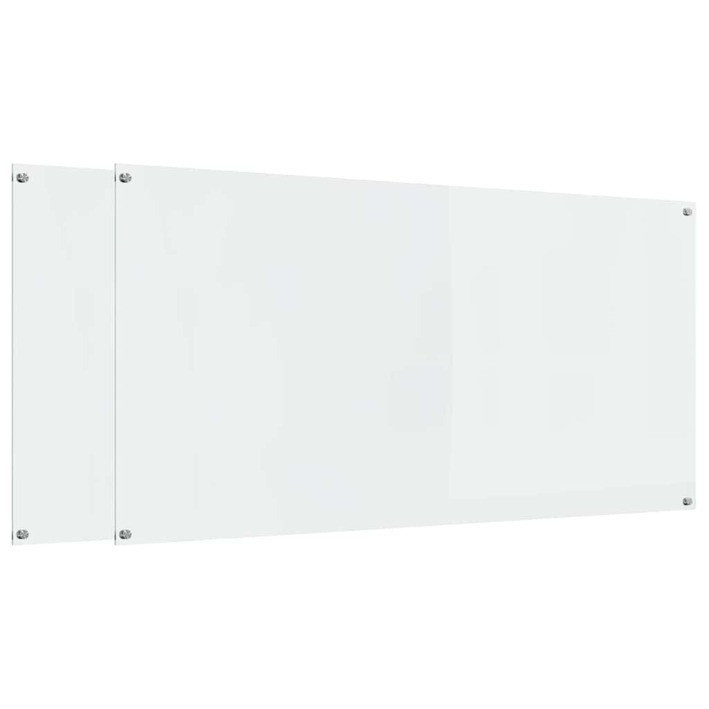 Vidaxxl Küchenrückwand 2 Stück transparent 120 x 60 cm Hartglas