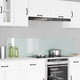 VidaXL Küchenrückwand 2 Stk. Weiß 90 x 40 cm Hartglas