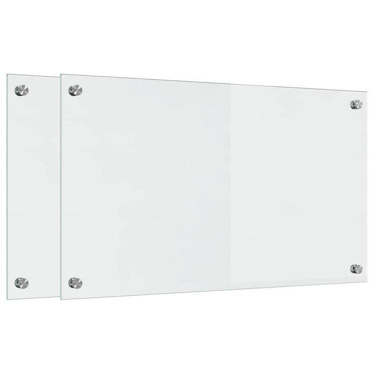 VidaXL Küchenrückwand 2 Stk. Transparent 70 x 40 cm Hartglas