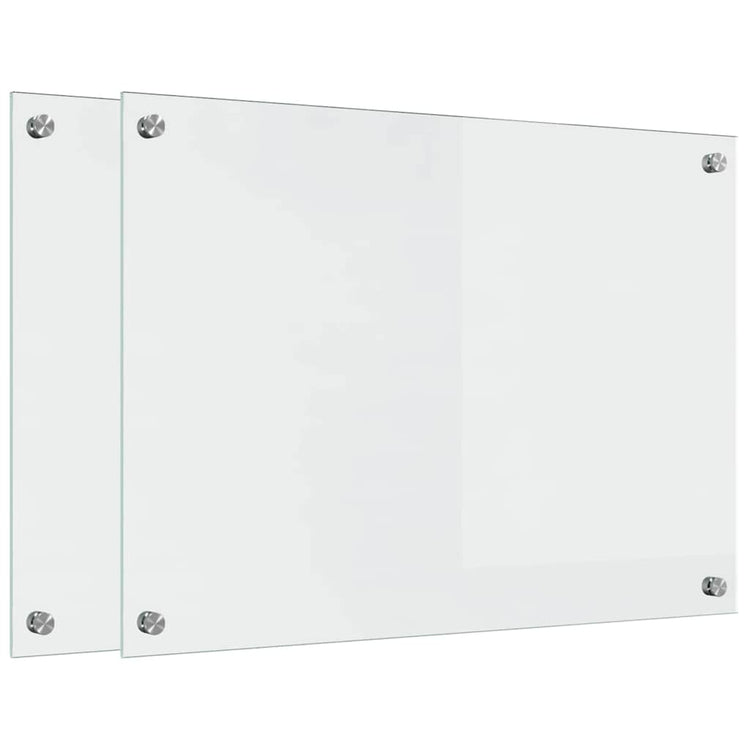 VidaXL Küchenrückwand 2 Stk. Transparent 70 x 50 cm Hartglas