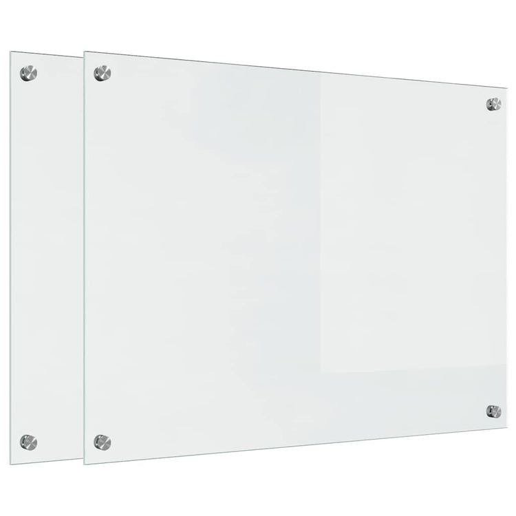 VidaXL Küchenrückwand 2 Stk. Transparent 80 x 60 cm Hartglas