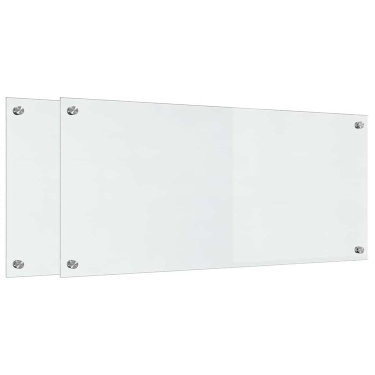 VidaXL Küchenrückwand 2 Stk. Transparent 90 x 40 cm Hartglas