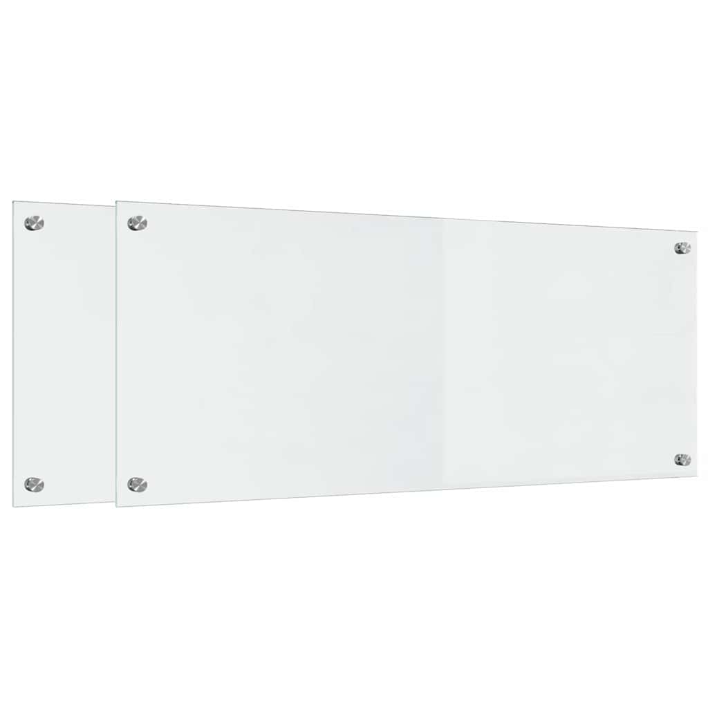 VidaXL Küchenrückwand 2 Stk. Transparent 100 x 40 cm Hartglas