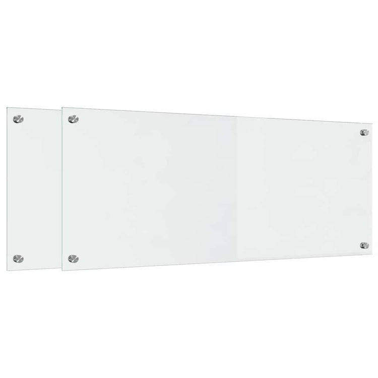 VidaXL Küchenrückwand 2 Stk. Transparent 100 x 40 cm Hartglas