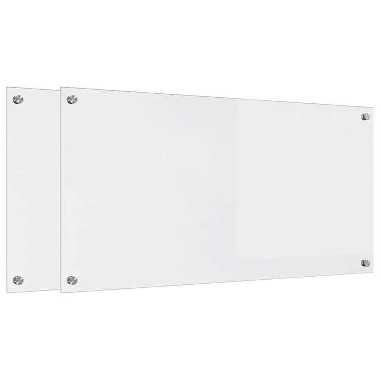 VidaXL Küchenrückwand 2 Stk. Transparent 100 x 50 cm Hartglas