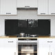 VidaXL Küchenrückwand 2 Stk. Schwarz 70 x 50 cm Hartglas