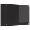 VidaXL Küchenrückwand 2 Stk. Schwarz 70 x 50 cm Hartglas