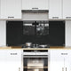 VidaXL Küchenrückwand 2 Stk. Schwarz 70 x 60 cm Hartglas