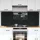 VidaXL Küchenrückwand 2 Stk. Schwarz 80 x 60 cm Hartglas