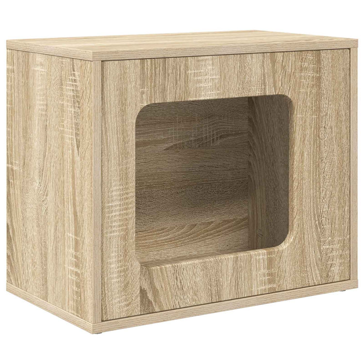 Vidaxl Katzenhaus Sonoma 51 x 30 x 42,5 cm aus handgefertigtem Holz
