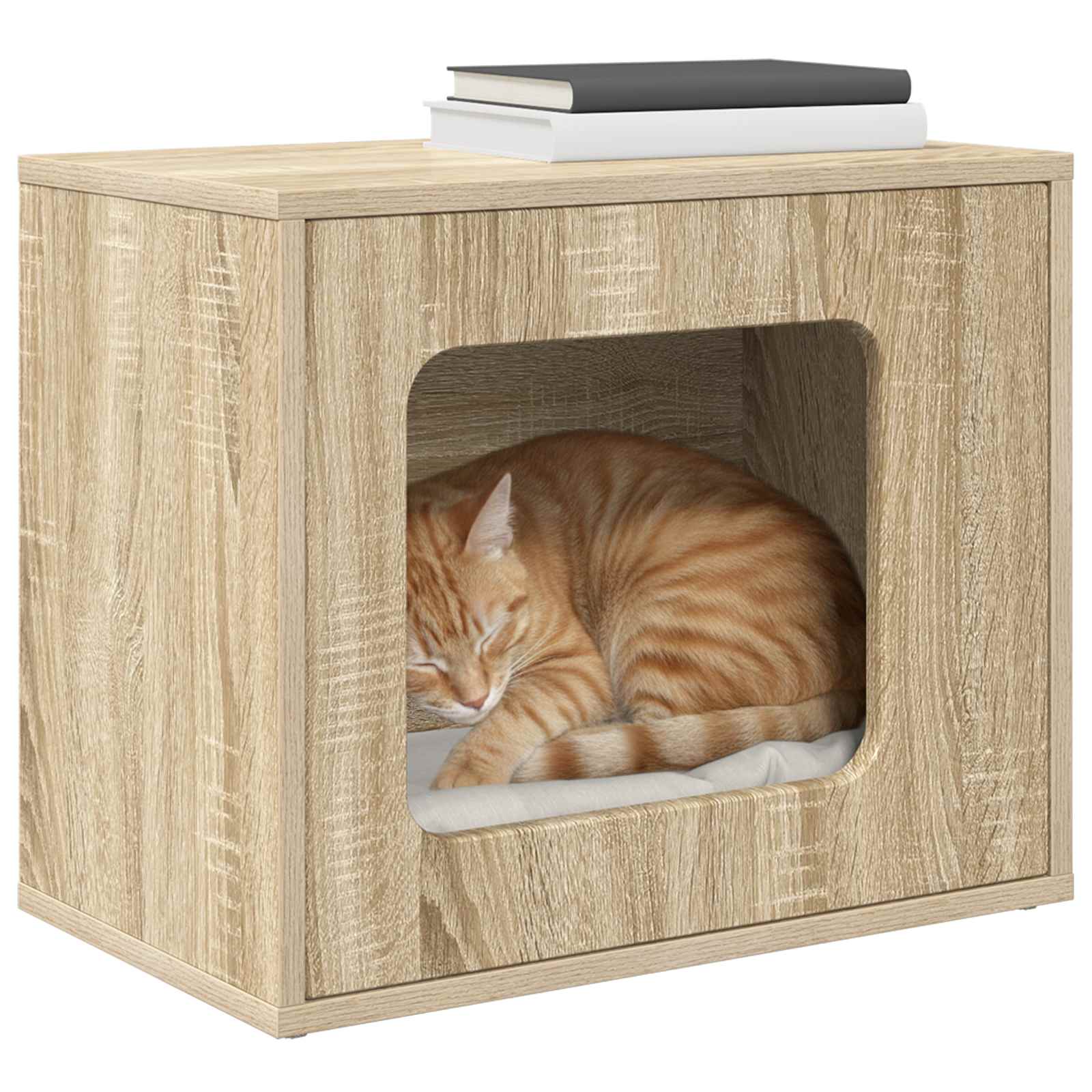 Vidaxl Katzenhaus Sonoma 51 x 30 x 42,5 cm aus handgefertigtem Holz