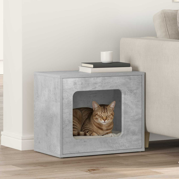 Vidaxx Katzenhaus Beton 51 x 30 x 42,5 cm verarbeitetes Holz