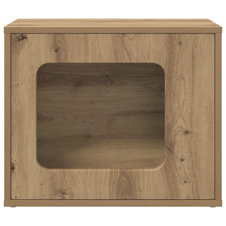 Vidaxxl Katzenhaus, handgefertigte Eiche, 51 x 30 x 42,5 cm, Holzwerkstoff